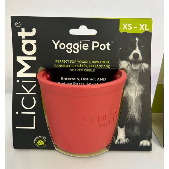 TWO LickiMat Yoggie Pots XS - XL For Dogs Reduce Stress & Boredom Entertain Pets - Picture 3 of 6